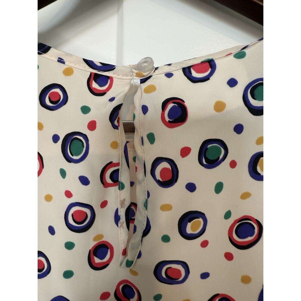 VTG Retro Kathie Lee Women's Shirt Geometric Polka Dots - Single Stitch L/XL - Picture 5 of 7